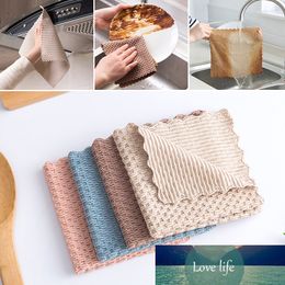 1PC Cleaning Cloth Clean Wiping Rag Dish Dishcloth Coral Fleece Hand Towel Strong Absorbent Rag Reusable Kitchen Oil Wash Towels