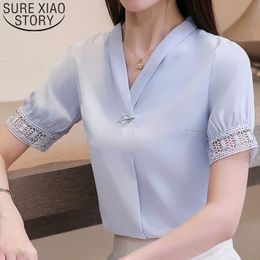 Fashion women tops and blouses chiffon blouse ruffle blouse V-Neck harajuku ladies tops women blouse shirt Solid 3440 50 210527