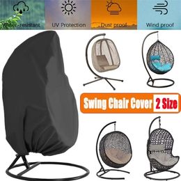 Waterproof Outdoor Garden Hanging Egg Rattan Swing Patio Chair Dust Cover With Zipper Protective Case For Furniture 220302