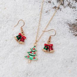 Pendant Necklaces Fashion Romantic Cute Snowflake Christmas Tree Bell Series Necklace Children Gift Jewellery Accessories