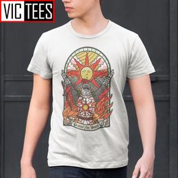 Men's Dark Souls 3 Church of the Sun T-Shirt Praise the Sun Youth Tees Cotton New T Shirt Fashion Clothing 210225