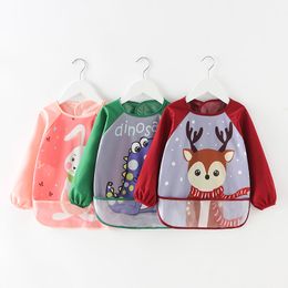 Cute Baby Bibs Waterproof Long Sleeve Apron Children Feeding Smock Bib Burp Clothes Soft Toddler Clothing ETCXFSWSFCY2