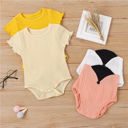 2021 New Baby Clothing Set Short Sleeveless Romper Top + Short Pants 2Pcs/Set Boutique Outfits Toddler Infants Home Pajamas Clothes M3346