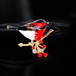 Pins, Brooches 2021 Fashion Costume Jewelry Luxury Korean Gold Plated Multicolor Cute Enamel Pin Metal Crystal Bird Elegant For Women