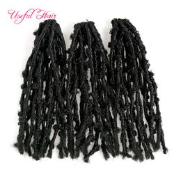 Knots straight Butterlies Dirty Braided 12inch Butterfly Locs Crochet Hair Extension Butterfly Curly Low Temperature Flame CNE