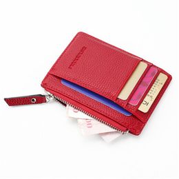 Wallets Mini Pu Leather Card Holders Women Zipper Wallet Bag Purse Small Men Pocket Ultra ThinWallets
