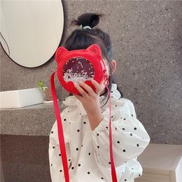 Children bags new cute girls bags Fashion kids foreign princess mini red one-shoulder baby messenger bag