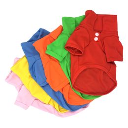 Puppy Summer T-shirt Candy Colour Dog Clothes for Small Dog XS-XL Clothes for Yorkies Dogs Bulldog