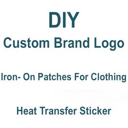 DIY Custom Brand Logo Patch Quality Iron on Sewing Badge Hat Bag Sticker Heat Transfer Paper Vinyl Clothing Accessories Applique