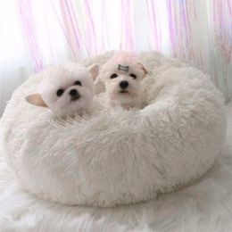 Pet Dog Cat Washable Bed Round Breathable Lounger Sofa Bed For Cat Dogs Super Soft Plush Pads Dogs Mat Warm Sleeping Blanket 210924