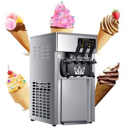 Three flavors ice cream machine sundae cone ice cream making machine for sale 1200W