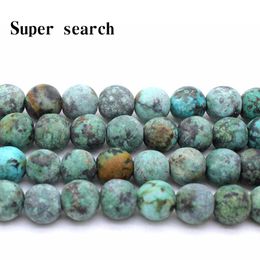 Other Bracelet Beads Dull Polish Matte African Turquoises Howlite Stone For Jewelry Making 4-10mm Natural Round