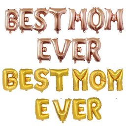 new Mother's Day Best Mom Ever Letters Balloon Accessories Party Festival Decorations 16 inch Aluminum Foil Balloons Suit EWB5891