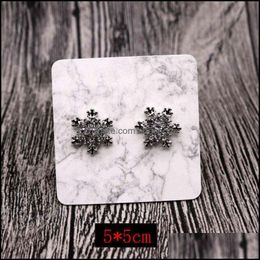 Greeting Cards Event & Party Supplies Festive Home Garden 30Pcs Marbling Earrings Necklaces Display 3X5Cm 5X5Cm Jewellery Card Accessories Lab