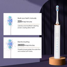 Oral Irrigators Wireless Base Fast Rechargeable Washable 5 Modes Automatic Sonic Electric Toothbrush Whitening Adult Smart Timer Brush