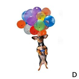 Novelty Items Dog Hanging Ornament With Colorful Balloon Car Interior Decor Lightweight Flying