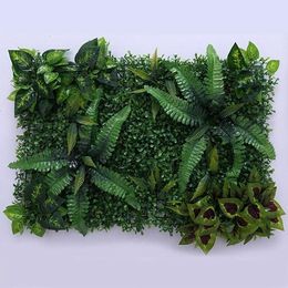 Decorative Flowers & Wreaths 40X60cm Artificial Landscape Turf Simulation Plants Fake Lawn Landscaping Wall Grass Mat Green For Home Decor