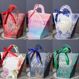 T-shaped Handle Candy Bag Wedding Candy Box without Ribbon Birthday Party Baby Shower Favors Gift Box