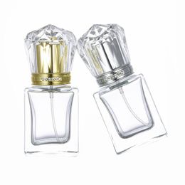 perfume dispenser bottles Canada - Storage Bottles & Jars 30pcs 30ml Thick Glass Perfume Travel Spray Empty Square Mist Dispenser Atomizer