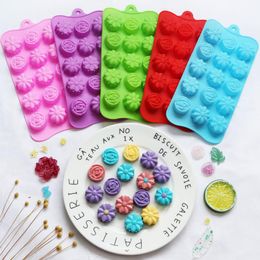 15 Grid 3D Flower Silicone Chocolate Mould Ice Tray Cake Mold Easy Release Food Grade Material