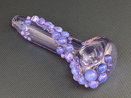 Vintage Wholesale 4inch purple pink Colour glass smoking pipe for tobacco use