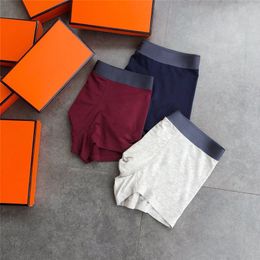 New Men's Boxed Retro Underwear 3 Pieces Box Packed Fashion Unite Underpants European American Cotton Letter Underwear