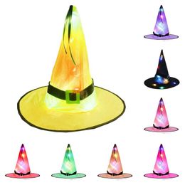 Party Hats Halloween Decoration Witch Hat Led Lights Elf Ears For Kids Decor Supplies Outdoor Tree Hanging Ornament Diy#g3