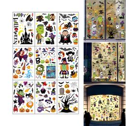 Wall Stickers 1PC Halloween Decorative Window Clings PVC Static Art Decals For Home Party Decoration
