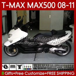 Bodywork Kit For YAMAHA TMAX White black MAX 500 XP500 MAX-500 T 2008 2009 2010 2011 Bodys 107No.69 TMAX-500 TMAX500 T-MAX500 08-11 MAX500 08 09 10 11 OEM MOTO Fairing