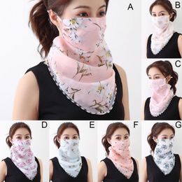 Women Sun Protection Print Scarf Dustproof Neck Scarves Face Cover Scarf Washable Reuseable foulard femme bandana