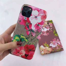 Fashion Pink red Flower Case For iPhone 15 15pro 15promax 14pro max 14 13promax 13 12 12mini 12pro 11promax XsMax 11 XR xs Painted Custom Phone shell style back Cover