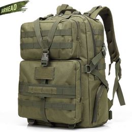 New 50L Camouflage Backpack Men Military Tactical Bags Army Assault Molle backpack Camping Hunting Waterproof Rucksack Q0721