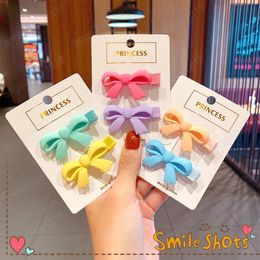 Novelty Simple Cute Candy Colour Butterfly Princess Hairpin Barrettes for Women Girl Child Accessories Headwear