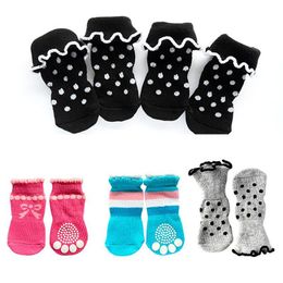 Dog Apparel Pet Indoor Socks Anti Slip Boots Comfortable Puppy Warm Knit Cosy Lovely For Dogs Supplies