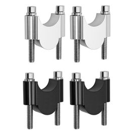 Motorcycle Mirrors CNC Handlebar Riser Kit Universal Bar Clamps 22mm For ATV Scooter 30mm Rise