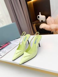 Fashion women sandals high quality designer ladies high heels summer jelly non-slip pointed toe shoes single shoes luxury letter dress all-match large size 35-41