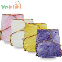 WizInfant Bamboo Velour Fitted Cloth Diaper AI2,Onesize, No Synthetic Material Touch Baby's Skin,Birth to Potty /5-18kg Baby 210312