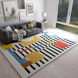 Boho Style Carpet Table Bedside Kids Play Mat Crystal Velvet Modern Printing Geometric Non-slip Area Rug for Living room/Bedroom 210928