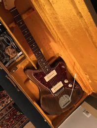Custom 1959 Jazzmaster Journeyman Walnut Wine Electric Guitar Wide Lollar Pickups, Red Pearl Pickguard, Vintage Tuners, Tremolo Bridge & Whammy bar, Chrome Hardware