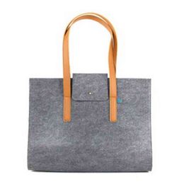 Wholale Customised felt women shoulder bag felt handbag felt tote women hand bags