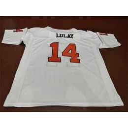 Cheap 001 BC Lion #14 Travis Lulay White Orange College jersey or custom any name or number jersey