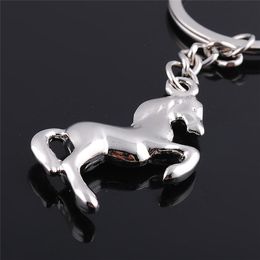 10Pieces/Lot 2021 New design High Qulity Creative Classic Metal horse Keychain Key Chain Ring Key Fob cs