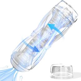 Male Masturbators for Men Vagina Vacuum Pocket Real Pussy Double Mouth Blowjob Twisting Large Masturbation Cup sexy Toys Adult 18