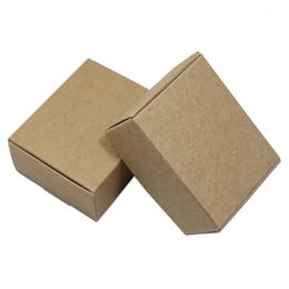 Gift Wrap 20Pcs/lot Solid Brown Paperboard DIY Crafts Handmade Gifts Packaging Box Kraft Paper Party Event Candy Snack Packing