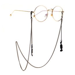 Glasses Cord Halter Fashion Cool Men Simple Black Pendant Chain Sunglasses with Eyeglasses neck Chain holder accessories