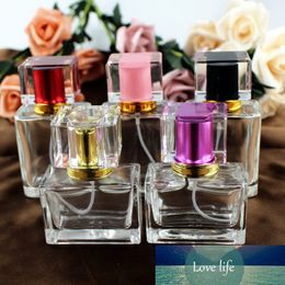1PC High Quality 30ml/50ml Square Glass Perfume Bottle Clear Spray Empty Fragrance PackagingRefillable