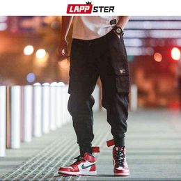 LAPPSTER Japanese Streetwear Pockets Cargo Pants Men 2021 Overalls Mens Hip Hop Joggers Pants Male Ankel-lengthe Sweaptpants 5XL H1223