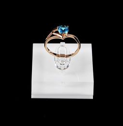 Jewelry Pouches, Bags 2021 White Acrylic Square Ring Display Stand, Storage Box, Tray Jewerly Box Organizer