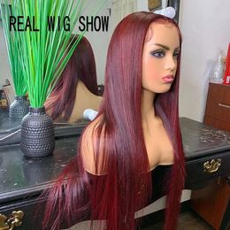 New Blue/Pink/Purple/Yellow/red Colorful Brazilian Straight lace front wig Pre Plucked Lace Frontal synthetic hair wig for women