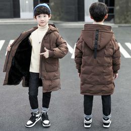 Children's Clothing Winter Boy Thickened Cotton Coat Warm Hooded Cotton Jacket For Kids Teenage Waterproof Parkas Clothes TZ751 H0909